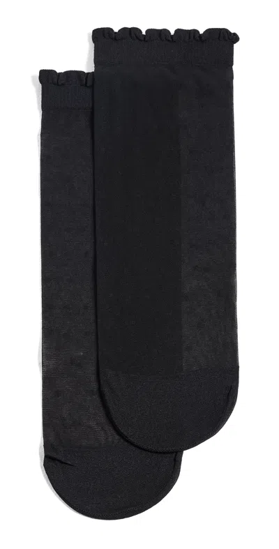 Stems Poppy Dot Socks Black