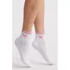 Stems Prep School Quarter Socks In Pink