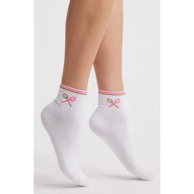 Stems Prep School Quarter Socks In White