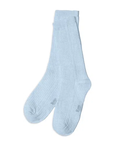 Stems Rib Knit Crew Socks In Blue