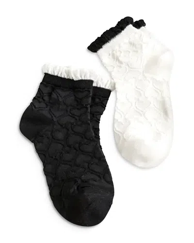 STEMS RUFFLED HEART ANKLE SOCKS, PACK OF 2
