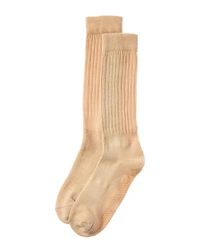 Stems Scrunch Grip Crew Socks In Animal Print