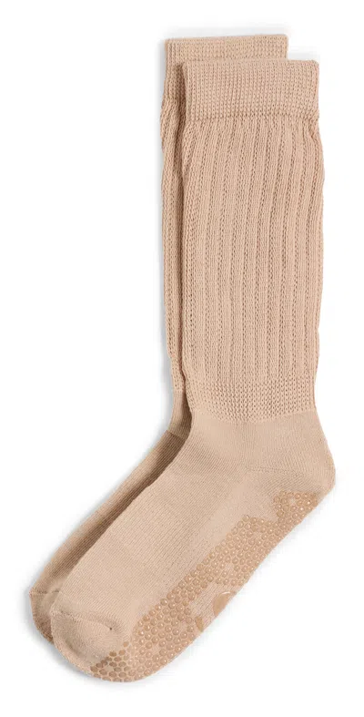 Stems Scrunch Grip Crew Socks Oat
