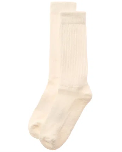 Stems Scrunch Grip Crew Socks In Neutral