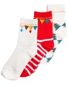 Stems Festive 3-pack Crew Socks Gift Set In Multi