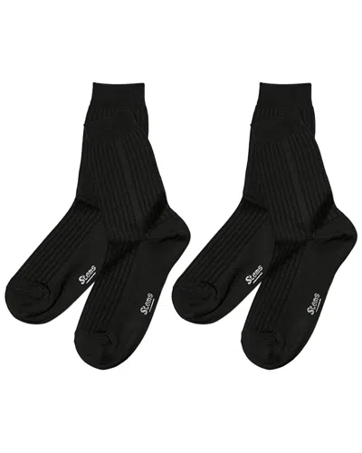 Stems Silky Rib Quarter Socks In Yellow
