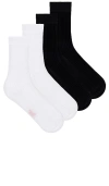 Stems Assorted 2-pack Double Fishnet Socks In 黑色 & 乳白色