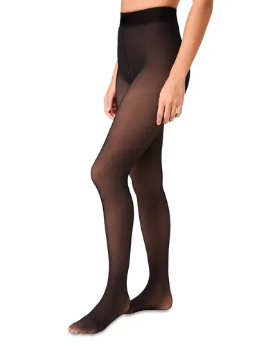 Stems Skin Illusion Fleece Sheer Tights In Black