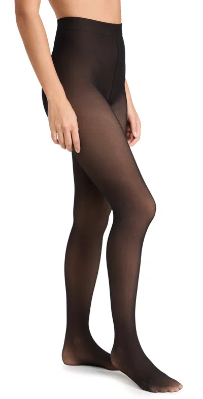 Stems Skin Illusion Lightweight Fleece Lined Tights Black/beige