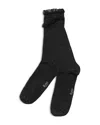 Stems Soft Ruffle Metallic Socks In Black