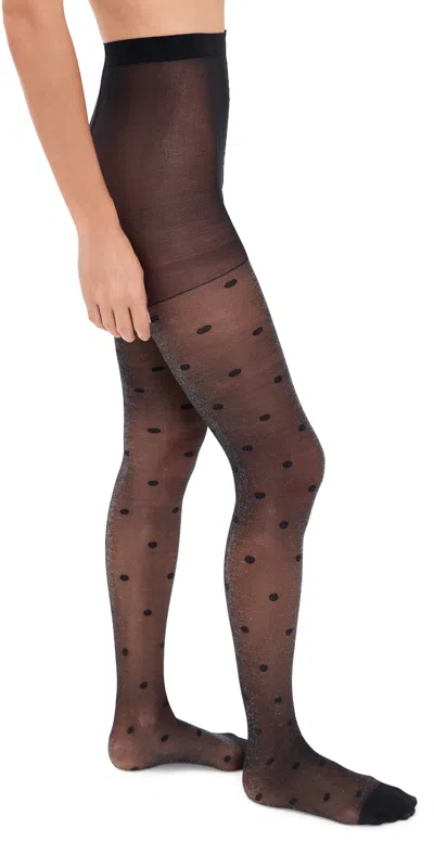Stems Sparkle Dot Sheer Tights Black