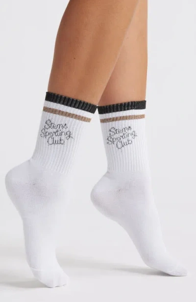 Stems Sporting Club Stripe Crew Socks
