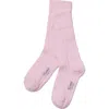 Stems Stretch Cashmere Crew Socks In Pink