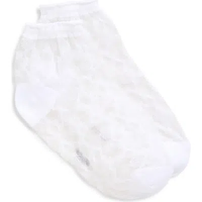 Stems Sydney Sheer Lace Quarter Socks In White