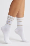 Stems Tennis Club Stripe Crew Socks