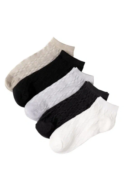 Stems Textured 5-pack Ankle Socks In Multi