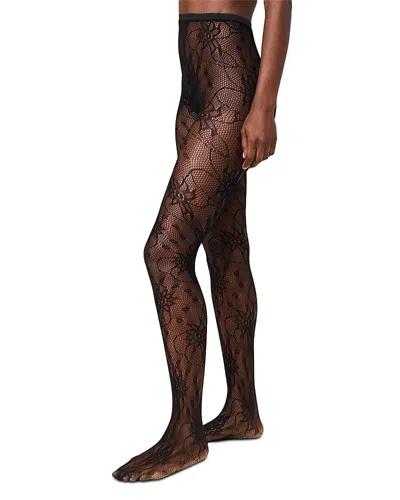 Stems Wild Flower Tights In Black
