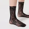 Stems Floral Fishnet Socks In Black