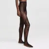 Stems Wild Flower Lace Net Tights In Black
