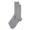 Stems Cashmere-cotton Crew Socks In Grey