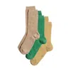 Stems Assorted 3-pack Rib Socks