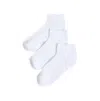 Stems 3-pack Everyday Ankle Socks In White