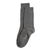 Stems Ribbed Lux Cashmere Socks In Grey