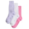 Stems Lux Cashmere Wool Socks Box Of Three In White