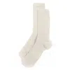 Stems Eco-conscious Cashmere Crew Socks In White