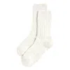 Stems Ribbed Lux Cashmere Socks In White