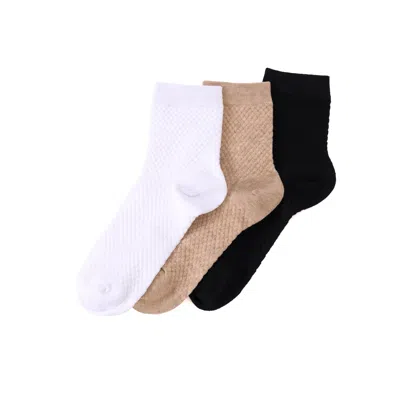 Stems Women's Winter Honey Knit Crew Socks Pack Of Three In Neutral