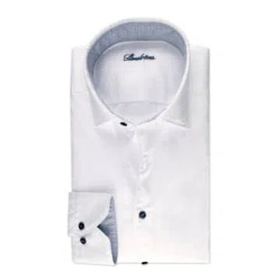 Stenströms - Slimline Casual White Contrast Twill Shirt 7747210537000