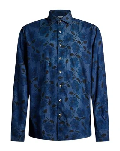 Stenströms Man Denim Shirt Blue Size Xxl Cotton