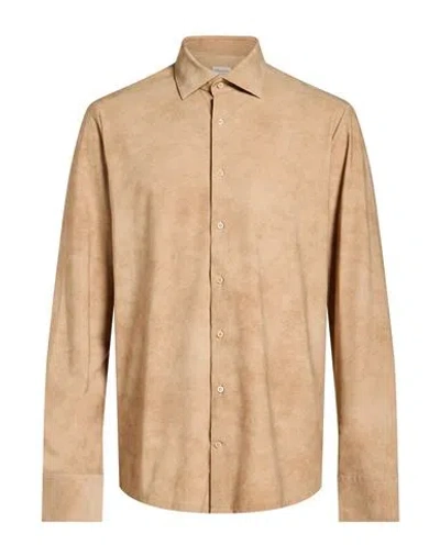 Stenströms Man Shirt Beige Size Xl Polyamide, Elastane In Brown