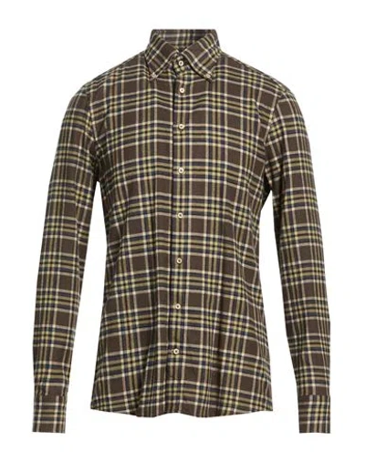 Stenströms Man Shirt Brown Size L Cotton In Multi