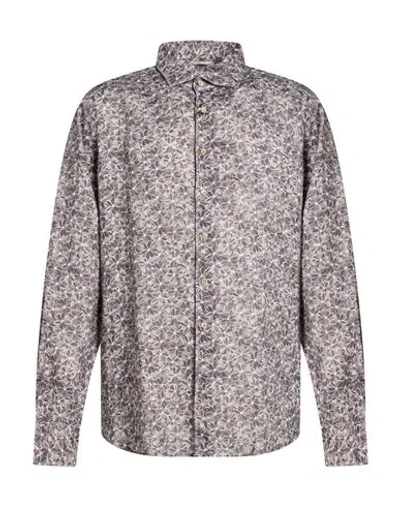 Stenströms Man Shirt Charcoal Size S Linen In Gray