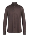 Stenströms Man Shirt Dark Brown Size Xxl Cotton