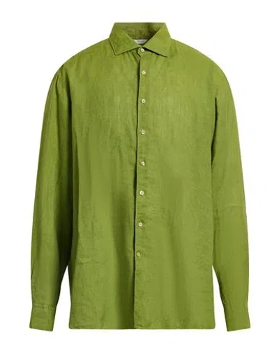 Stenströms Man Shirt Green Size Xxl Linen