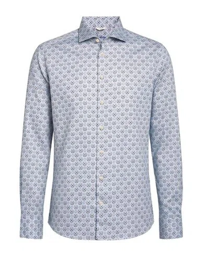 Stenströms Man Shirt Grey Size Xl Cotton In Blue