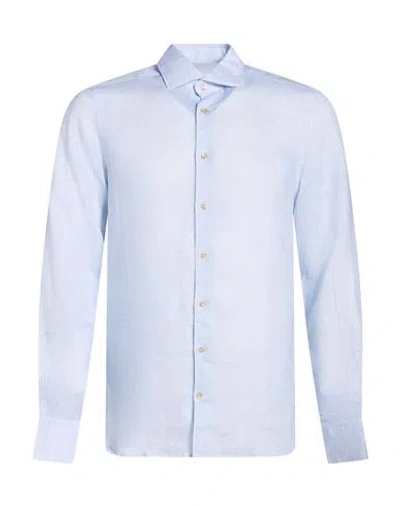 Stenströms Man Shirt Light Blue Size S Linen, Lyocell