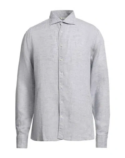 Stenströms Man Shirt Light Grey Size L Linen