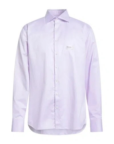 Stenströms Man Shirt Lilac Size 15 Cotton In Multi