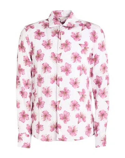 Stenströms Man Shirt Mauve Size S Linen In Multi