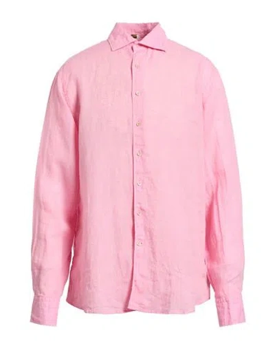 Stenströms Man Shirt Pink Size L Linen