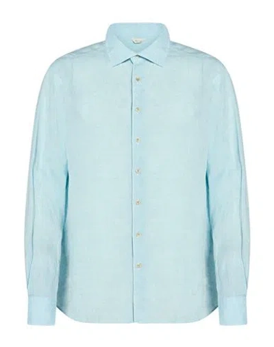Stenströms Man Shirt Sky Blue Size S Linen