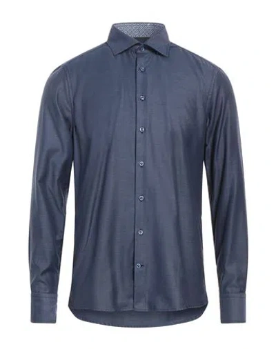 Stenströms Man Shirt Slate Blue Size 17 ½ Cotton