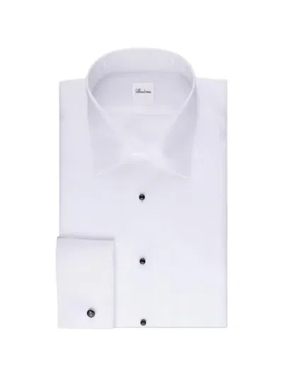 Stenströms Plaza Pleated-front Tuxedo Shirt In White