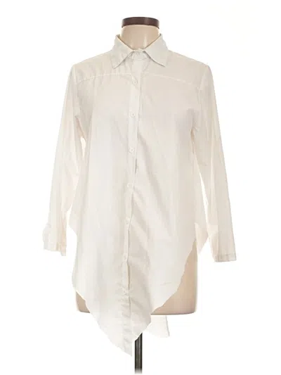 Pre-owned Step In Style Long Sleeve Blouse In Ivory