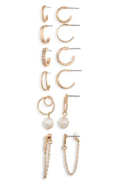Stephan & Co. Pack Of 6 Hoop Earrings In Gold