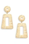 Stephan & Co. Raffia Drop Earrings In Gold